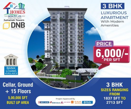 Picture of 3 BHK Luxurious Apartment with modern Amenities at Mokila, Telangana